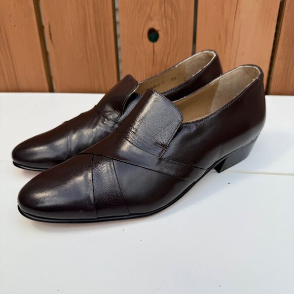 Giorgio Brutini Pierce Mens Size 10 Brown Leather Slip-On Dress Shoes - Picture 1 of 9